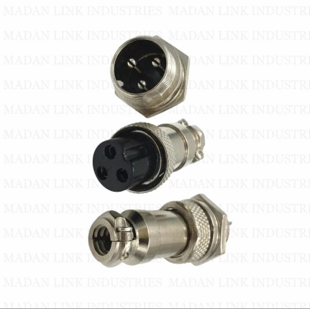 12 MM 3 PIN Aviation Circular Connector