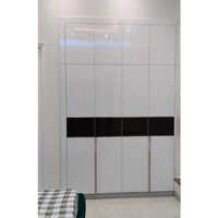 Modular Acrylic Plywood Wardrobe - Color: White