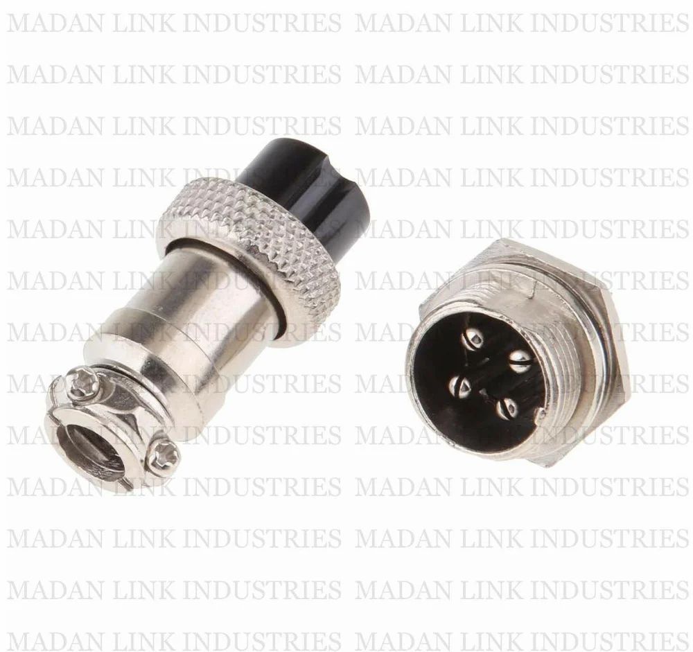 12 Mm Mrs 7 Pin Connector - Gx-16 4-pin Metal Aviation Plug, Copper Material, Male & Female Panel Connectors For Watertight Connections