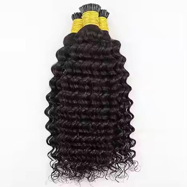Deep Curly I Tip Human Hair Extension Brazilian Remy Hair(14 Inch )