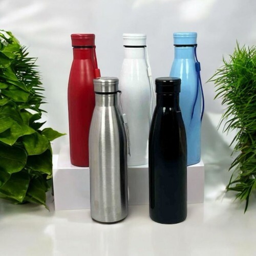 Round Shape Stainless Steel Water Bottle - Color: All Color