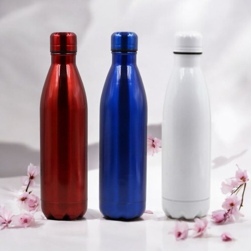 750Ml Steel Water Bottle - Color: Red
