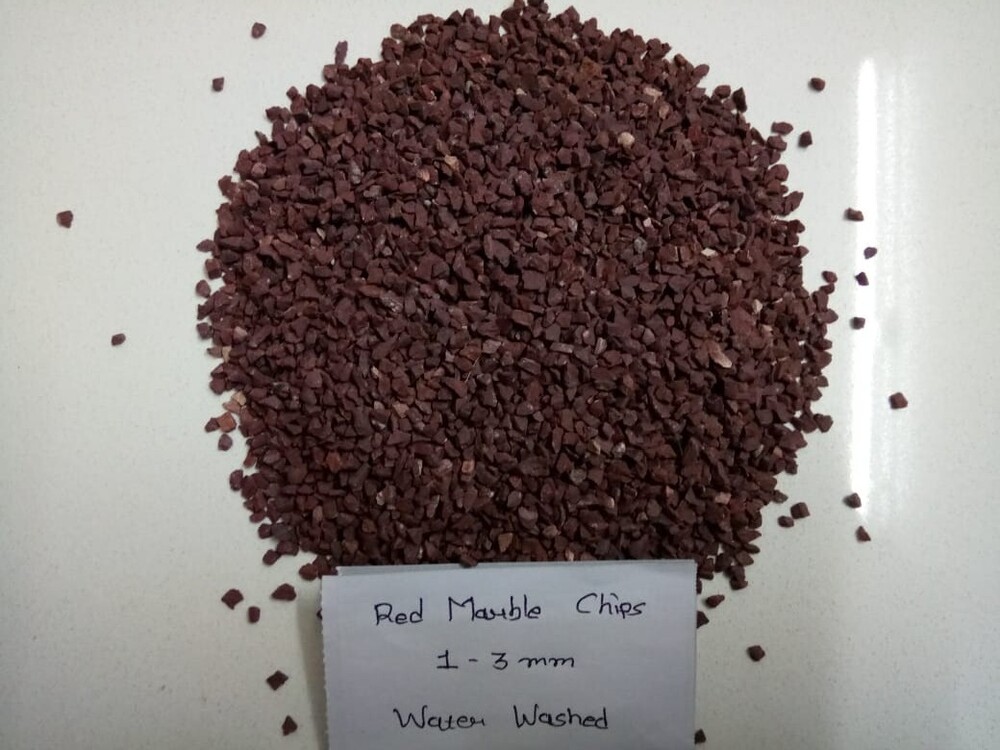 Blood Red Crushed Marble Chips For Terrazzo Flooring And Wall Cladding