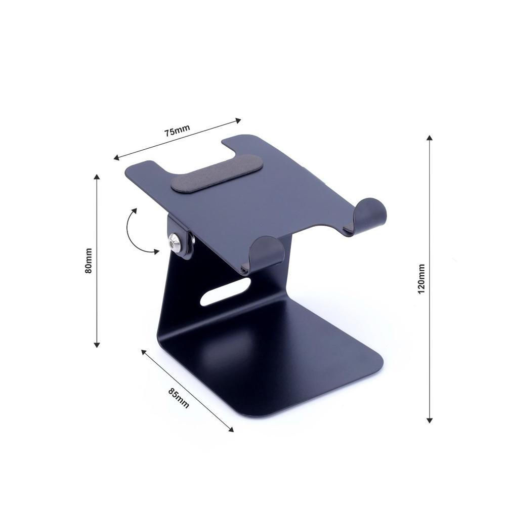 Multi Angle Metal Mobile Stand - Color: Silver