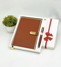 Diary Pen Gift Set - Color: Brown