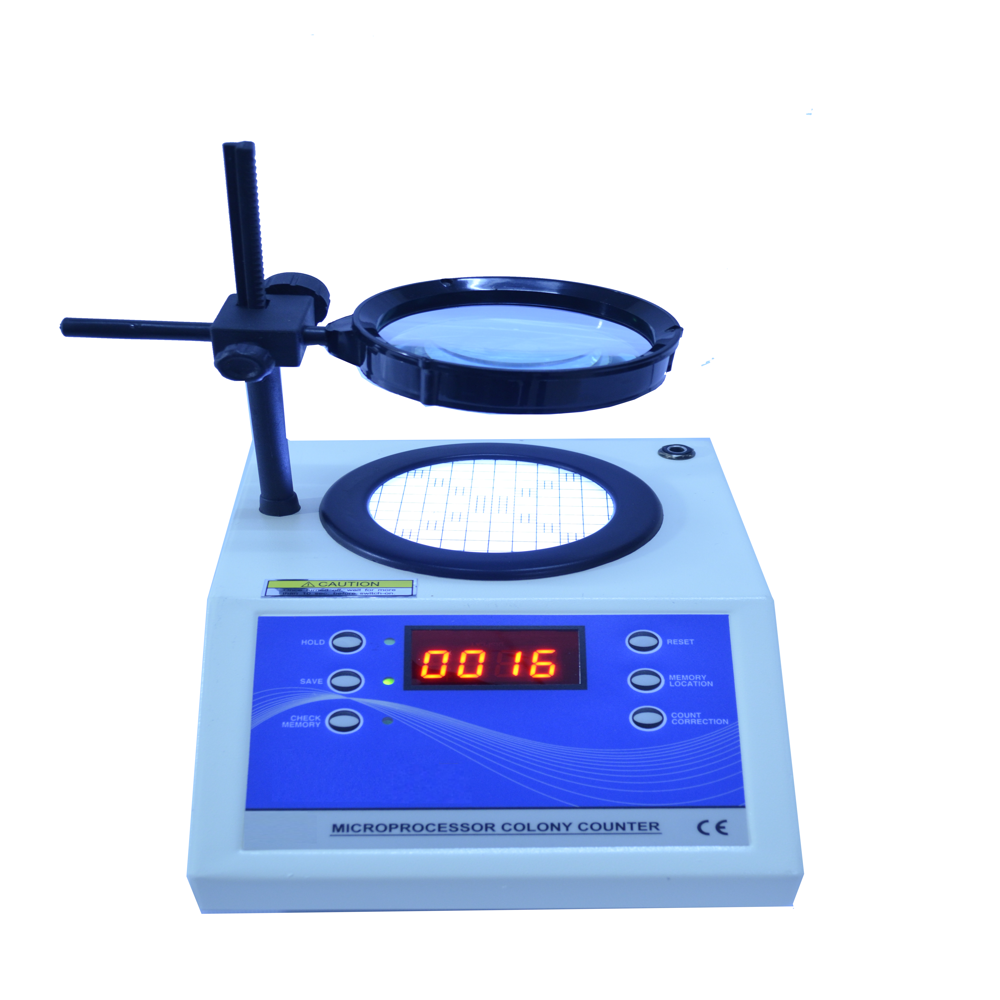 Microprocessor Colony Counter - Color: White And Blue