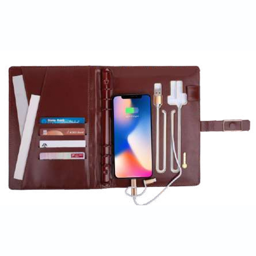 Folder with 10000 mAh Power Bank, Wireless Charger