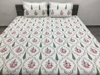 Hand Block Printed Queen Size Waffle Bedcover