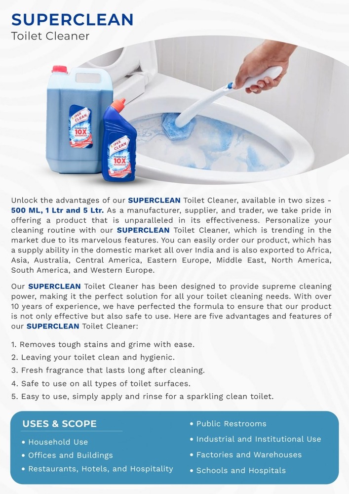 Super clean Toilet Cleaner 500 ML