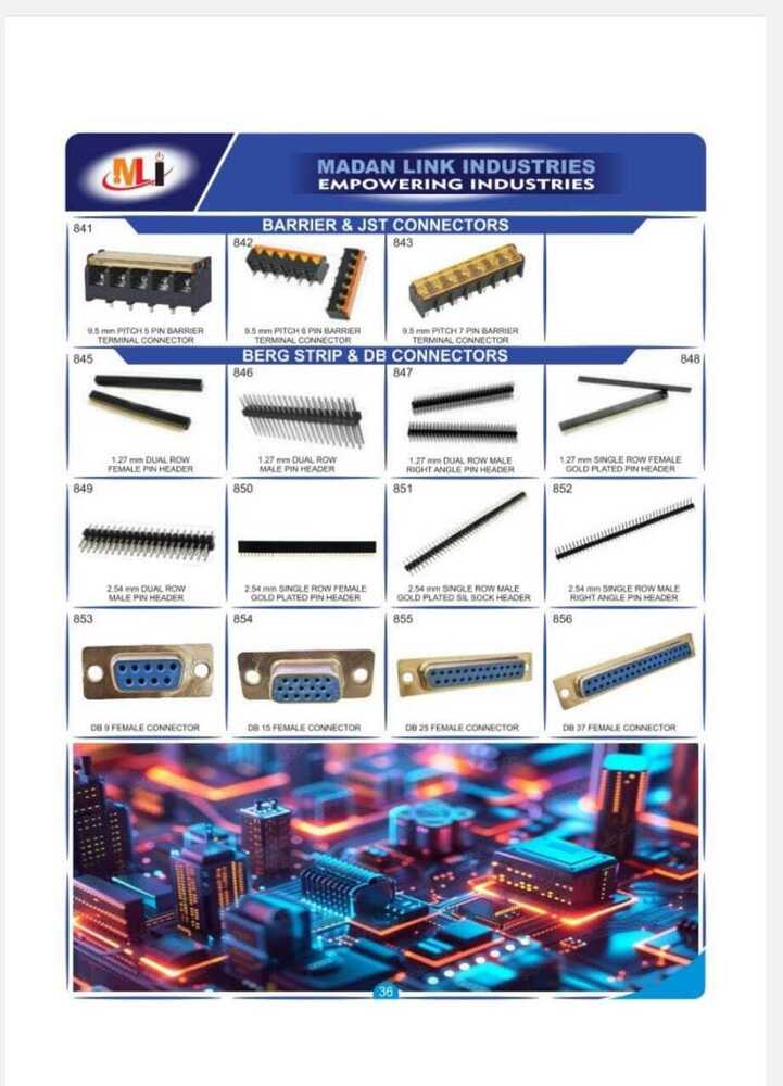 2.54 MM SINGLE ROW MALE RIGHT ANGLE PIN HEADER