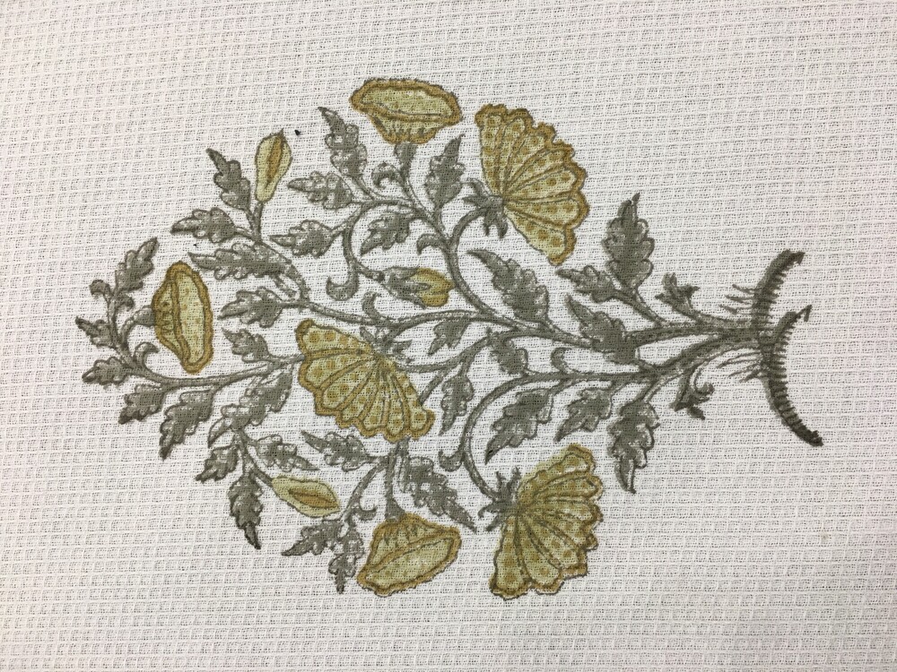Hand Block Printed Queen Size Waffle Bedcover