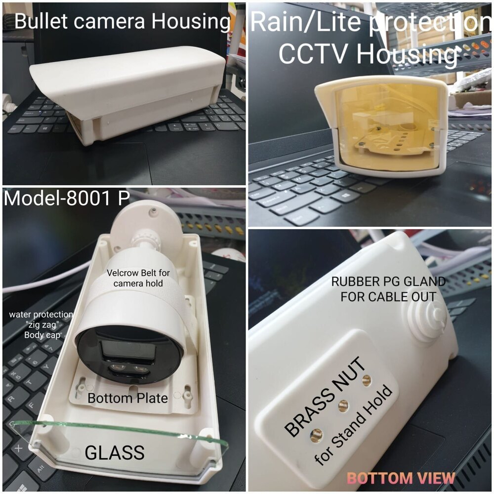 8001 Cctv Camera Housing - Color: White