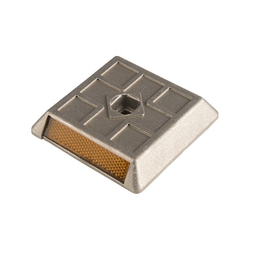 Aluminum Road Stud - Abs & Aluminum, Red, Yellow & White Colors | Heavy Duty, Automatic Function, High Visibility, Temperature Resistant Up To 200â°c