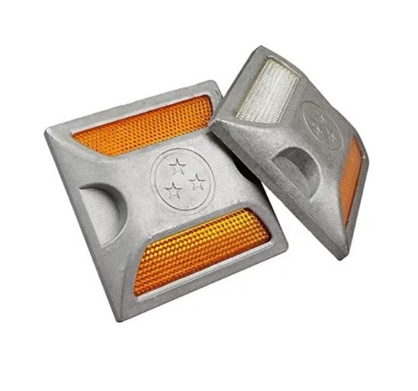 Aluminum Road Stud - Abs & Aluminum, Red, Yellow & White Colors | Heavy Duty, Automatic Function, High Visibility, Temperature Resistant Up To 200â°c