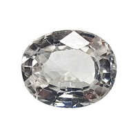 Oval Zircon Gemstone - Color: White