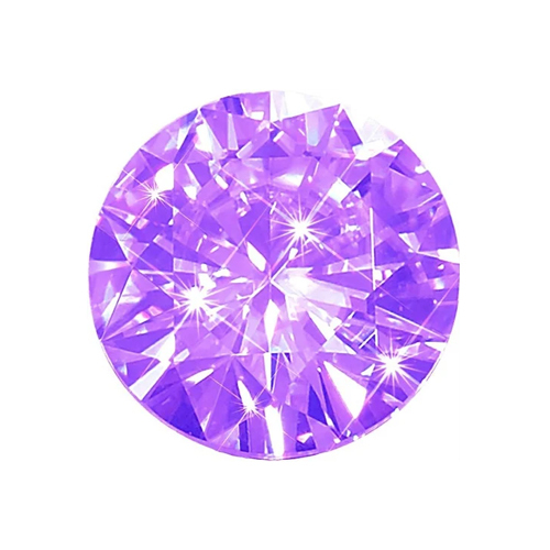 Round Purple American Diamond