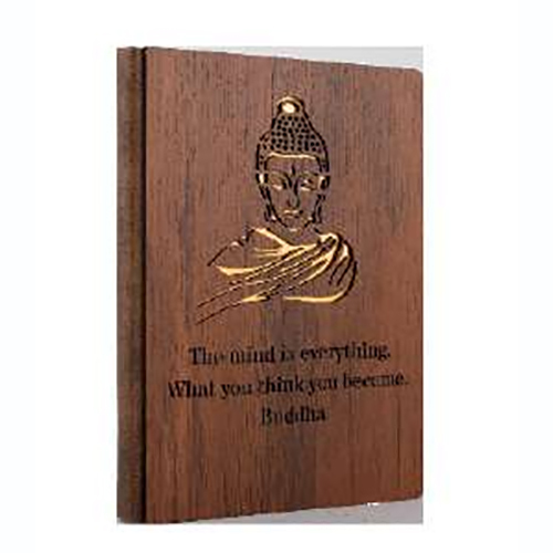 A5 Wooden Notebook Buddha