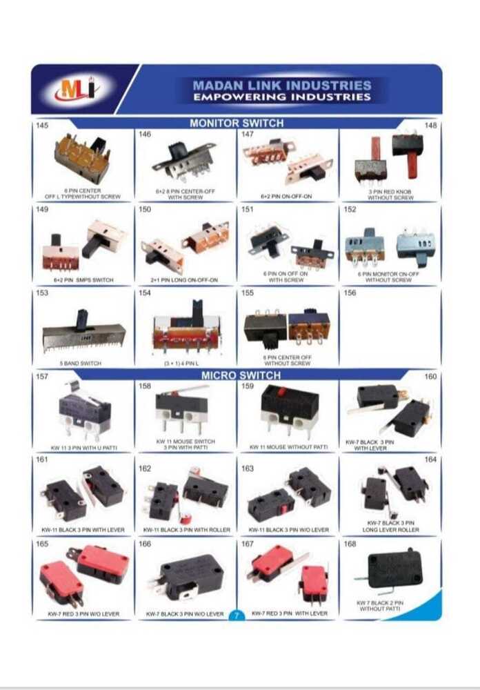 6 PIN BLACK ON-OFF WITH SCREW