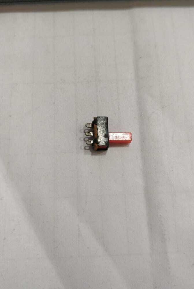 3 Pin Red Knob Without Screw Slide Switch