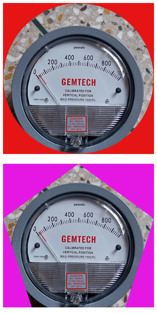 Supplier Gemtech Differential Pressure Gauge In Hosr Tamil Nadu - Accuracy: A 2% (-Ha Model A 1) Of Fs (A 3% (-Ha A 1.5%) On -0