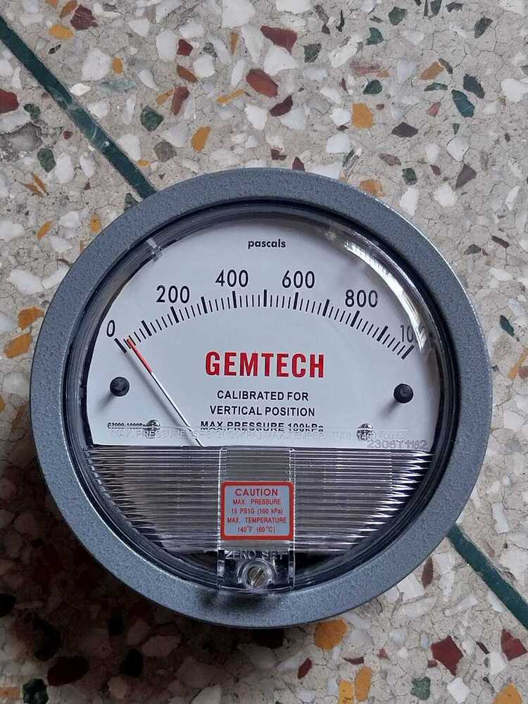 Supplier Gemtech Differential Pressure Gauge In Hosr Tamil Nadu - Accuracy: A 2% (-Ha Model A 1) Of Fs (A 3% (-Ha A 1.5%) On -0