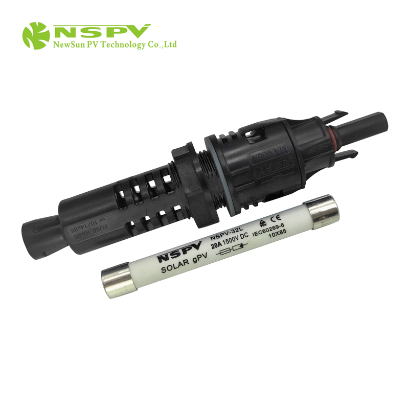 Waterproof 1500vdc 50a Pv Panel Fuse Connector Tuv Fuse Connector Female Type