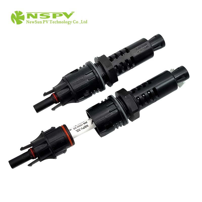 Waterproof 1500vdc 50a Pv Panel Fuse Connector Tuv Fuse Connector Female Type