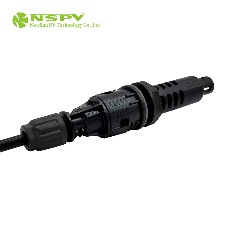 1500vdc 50a Pv Panel Fuse Connector Tuv Panel Fuse Connector Cable Type