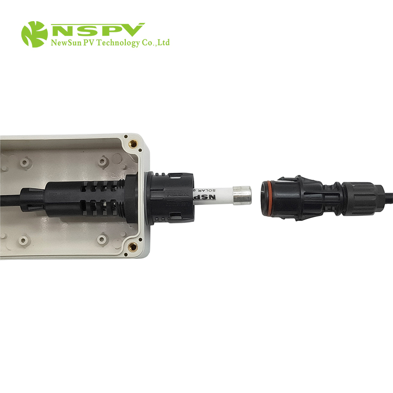 1500VDC 50A PV Panel Fuse Connector TUV Panel Fuse Connector Cable Type
