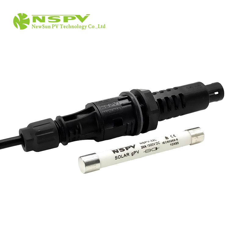 1500vdc 50a Pv Panel Fuse Connector Tuv Panel Fuse Connector Cable Type