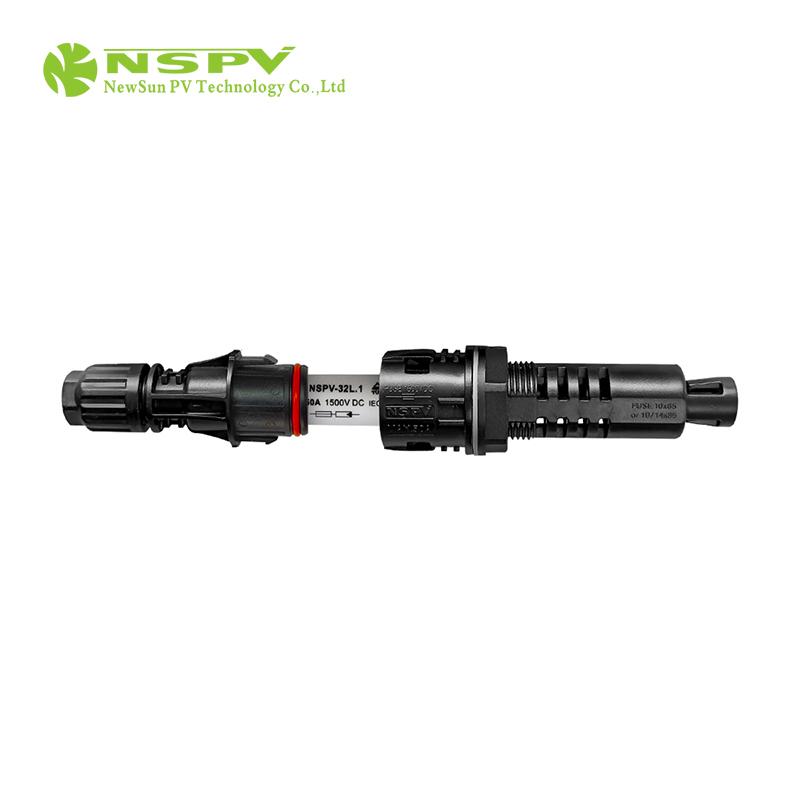 1500vdc 50a Pv Panel Fuse Connector Tuv Panel Fuse Connector Cable Type
