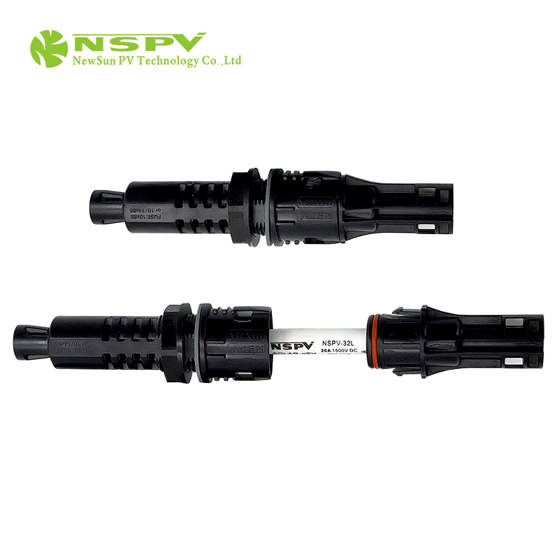 1500vdc 50a Pv Panel Fuse Connector Tuv Panel Fuse Connector Male Type