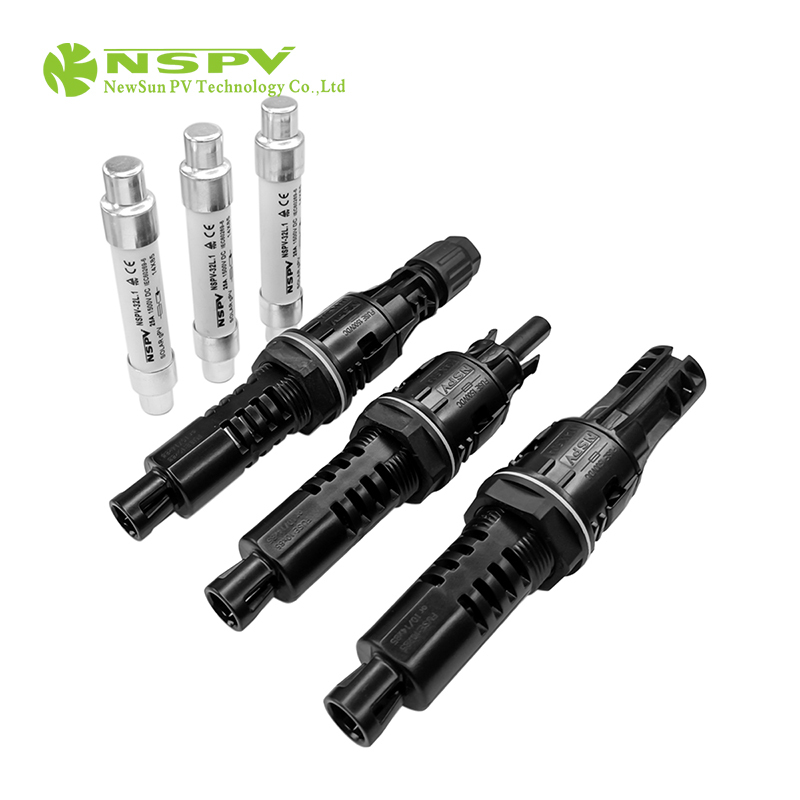 IP68 Waterproof 1500VDC 50A Solar Panel Fuse Connector TUV Fuse Connector 3 Types