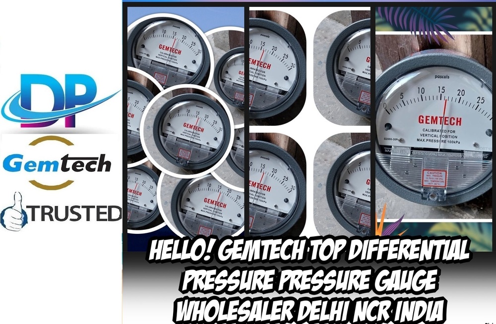 Gemtech Differential Pressure Gauges "Available In Stock" Lucknow Uttar Pradesh - Accuracy: A 2% Of Full Span At 70 (21 (A 3% On -0
