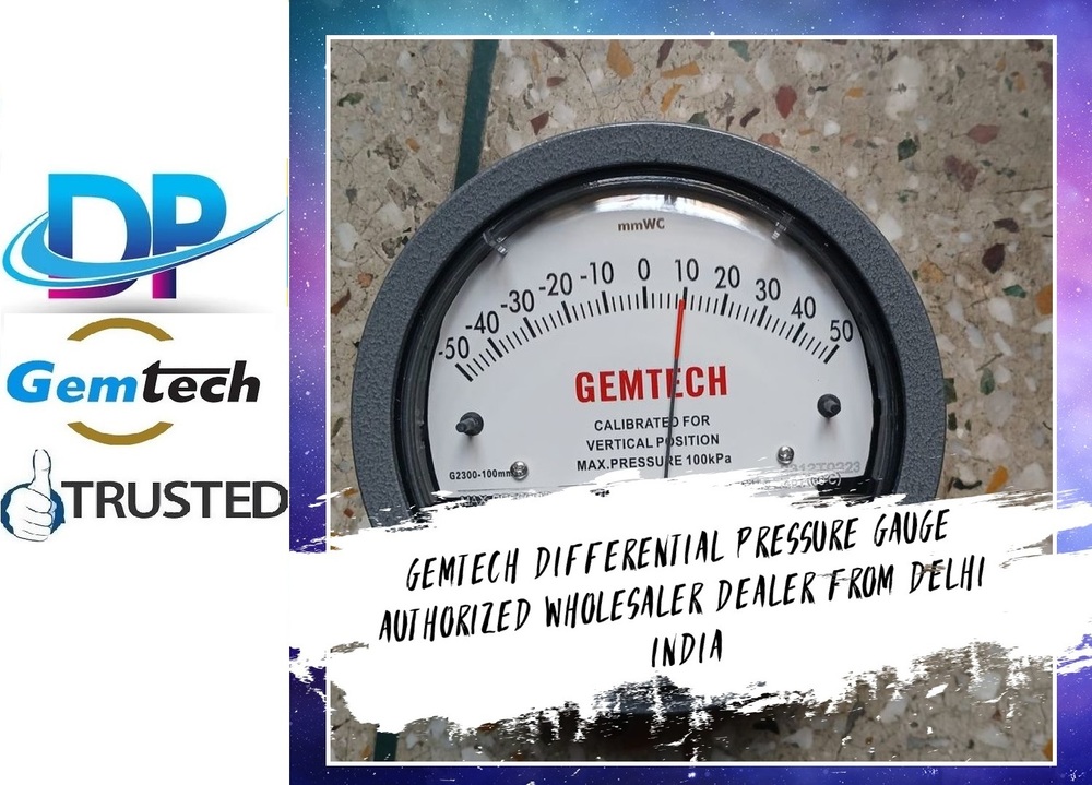 Gemtech Differential Pressure Gauges "Available In Stock" Lucknow Uttar Pradesh - Accuracy: A 2% Of Full Span At 70 (21 (A 3% On -0
