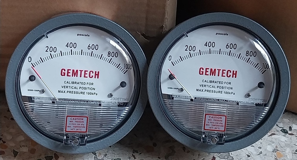 Supplier Gemtech Differential Pressure Gauge In Meerut Uttar Pradesh - Accuracy: A 2% (-Ha Model A 1) Of Fs (A 3% (-Ha A 1.5%) On -0