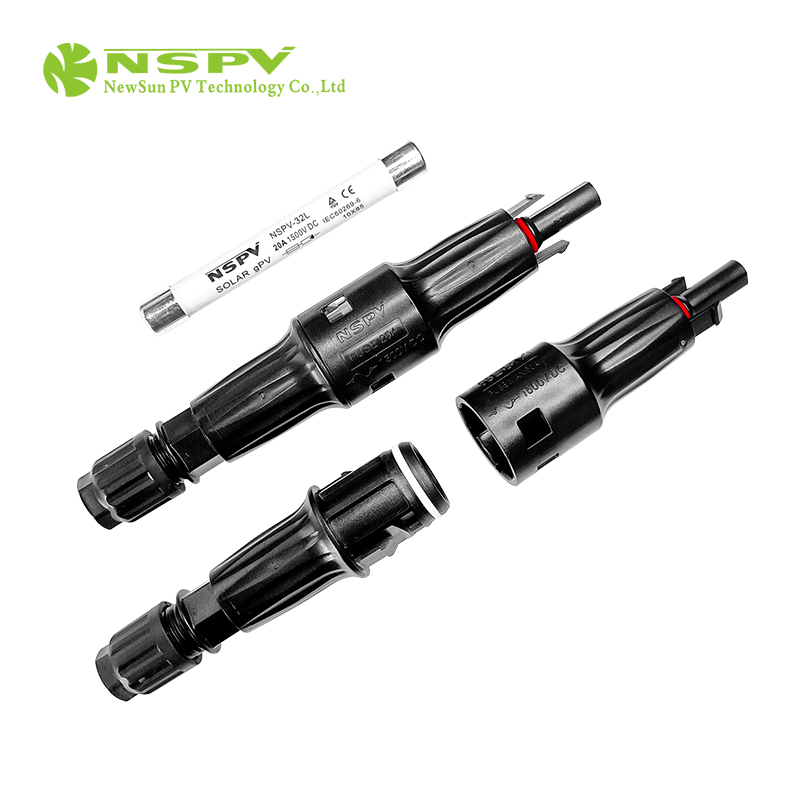 IP68 Waterproof Solar Fuse Connector 1500VDC 50A Cable Female Type