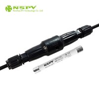Ip68 Waterproof Solar Fuse Connector 1500vdc 50a Dual Cable Type - Application: Industrial
