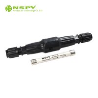 IP68 Waterproof Solar Fuse Connector 1500VDC 50A Dual Cable Type