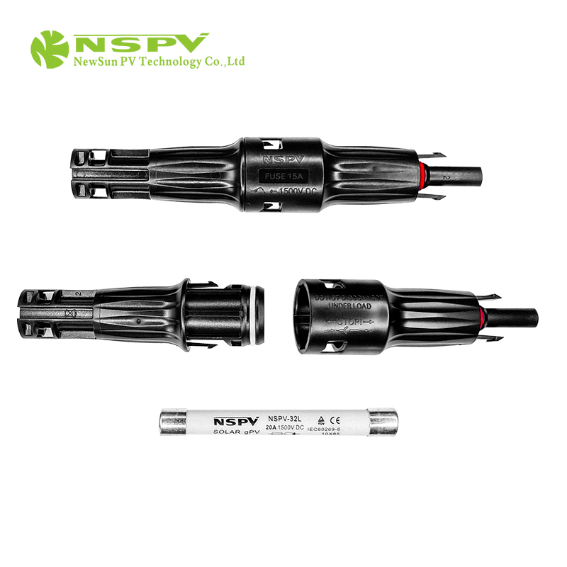 IP68 Waterproof Solar Fuse Connectors 1500VDC 50A Male And Female Type