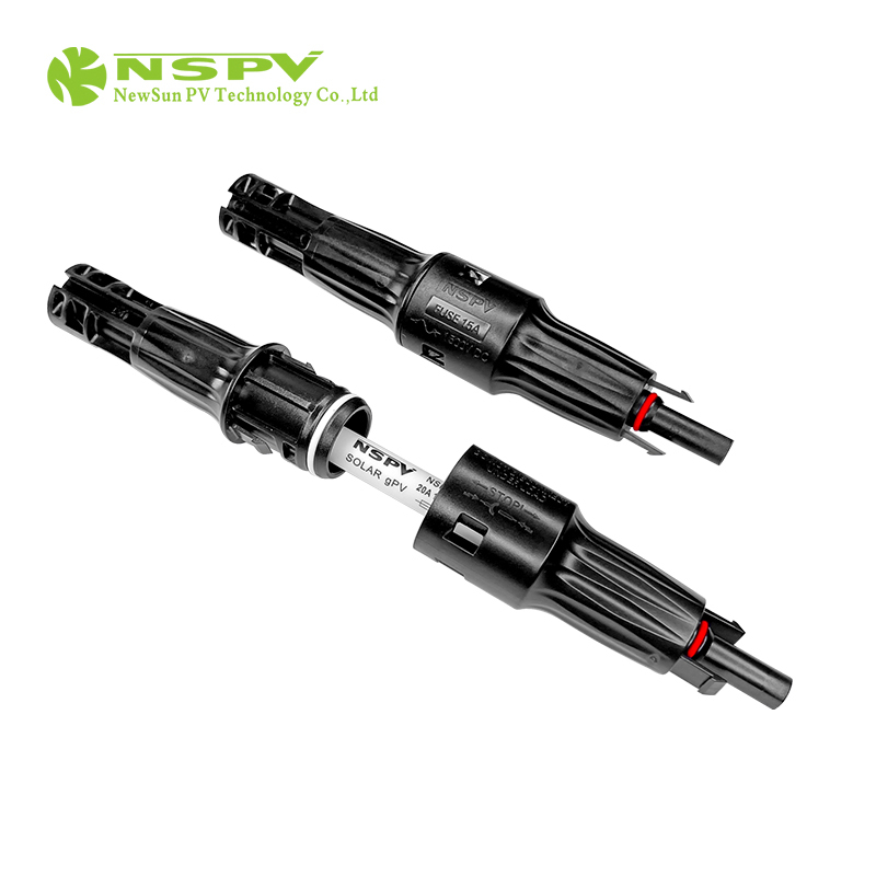 IP68 Waterproof Solar Fuse Connectors 1500VDC 50A Male And Female Type