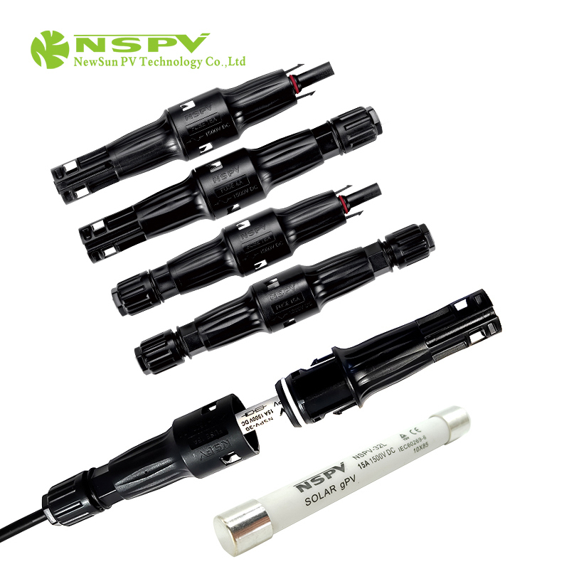 IP68 Waterproof Solar Fuse Connector 1500VDC 50A Four Types