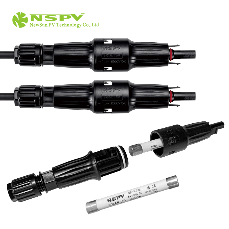 IP68 Waterproof Solar Fuse Connector 1500VDC 50A Four Types