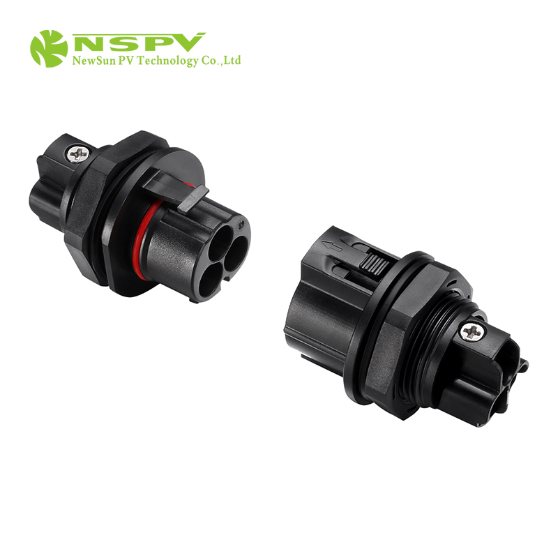 NSPV 50A Solar 500V AC Connector 3 Pole Panel Type Female Connector