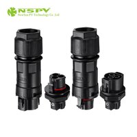 NSPV 50A Solar 500V AC Connector 3 Pole Panel Type Female Connector