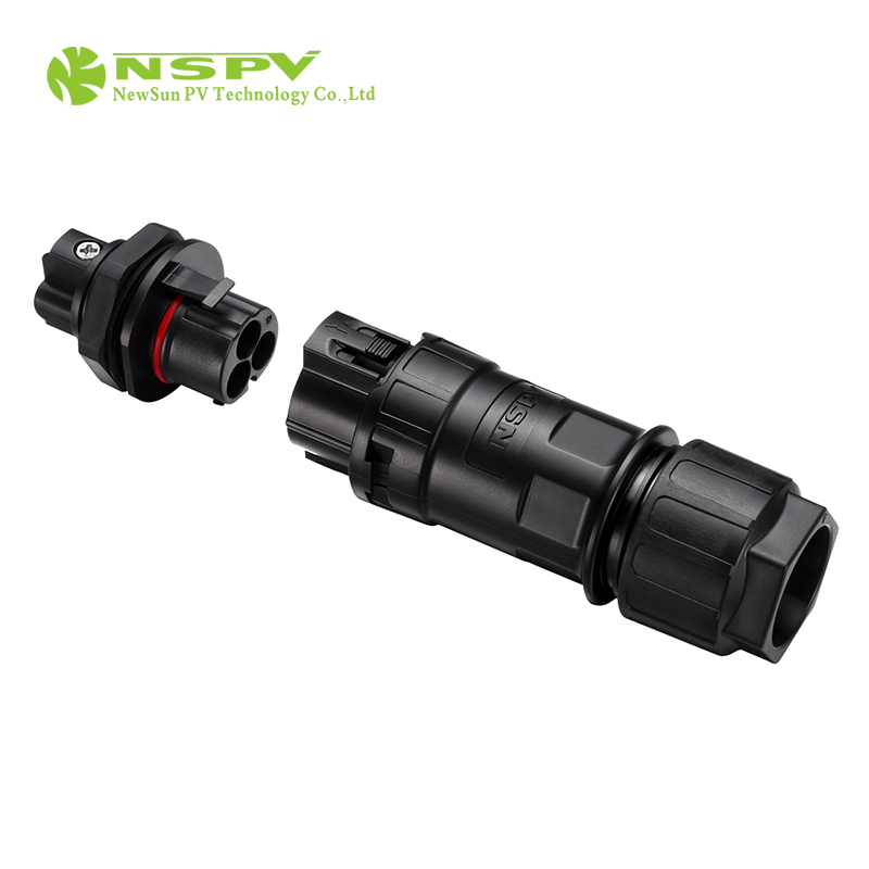 NSPV Solar AC Connector 3 Pole Panel Type Male Connector