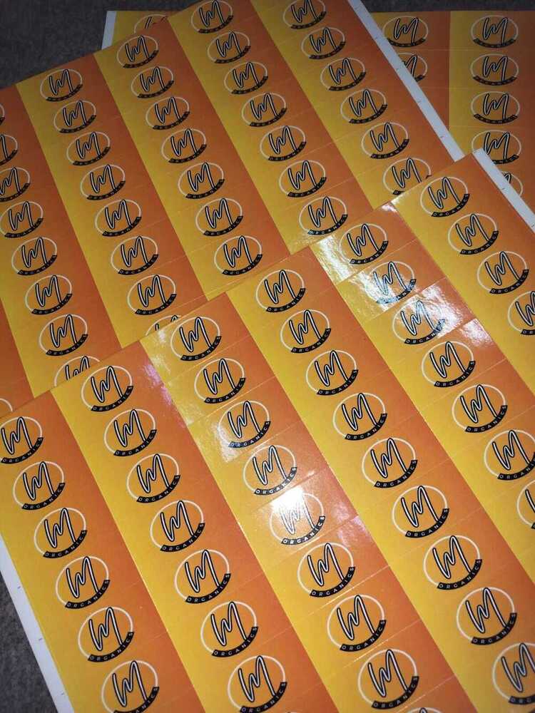 Printed Label Sticker - Color: Multi