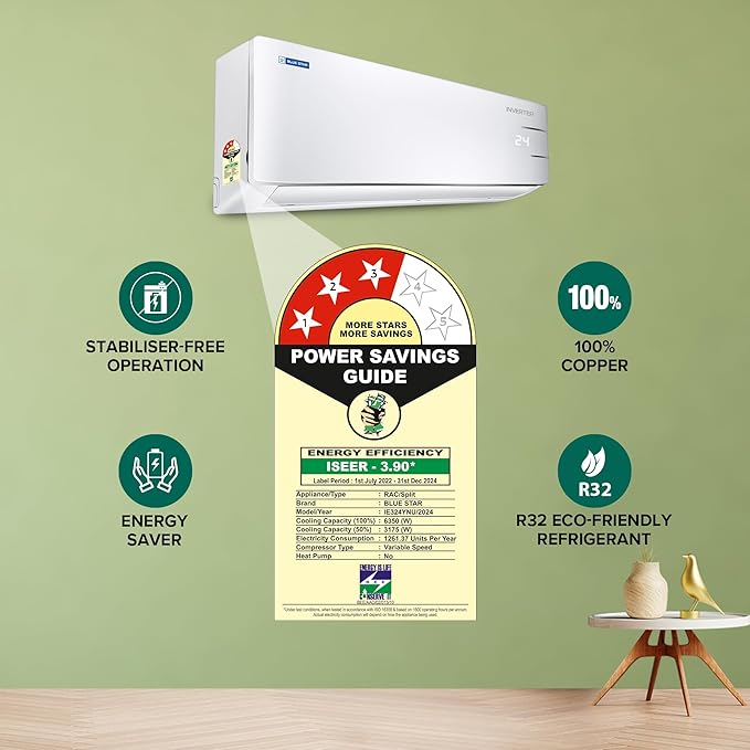 1.0TR Blue Star 3 Star Non Inv Split AC (IA312TKU)