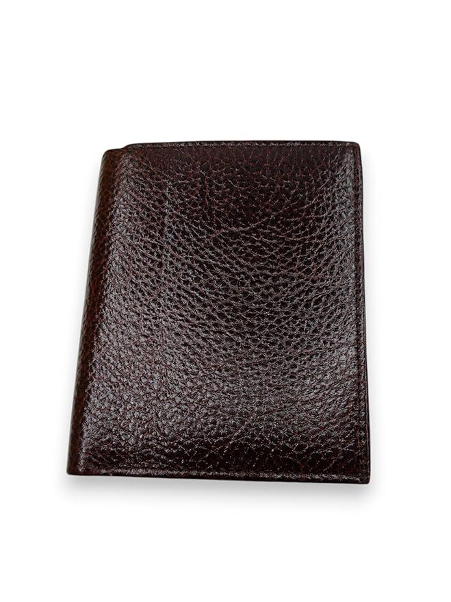 Brown Leather Wallet for Mens Classic Leather Wallet Coin Pocket with 8 Card Slot