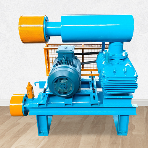 Twin Lobe Roots Blower - Electric, 220-440 Volt, 5-50 Hp, 1400-1800 Rpm | Paint Coated Blue & Yellow, Industrial Application, Warranty Included